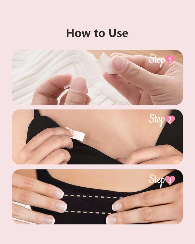 BearKig 100-Strips Double-Sided Tape for Fashion, Clothes, Fabric Tape for Women Clothing and Body, All Day Strength ,Invisible and Clear Tape for Sensitive Skins - Image 5